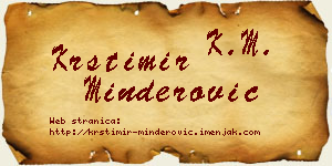 Krstimir Minderović vizit kartica